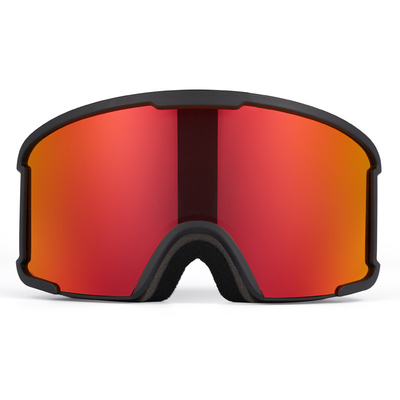 중국 반 프레임 큰 실린더 두 개의 안개 스키 안경 밝은 붉은 산 눈경 스펀지와 실리콘의 3 층 협력 업체